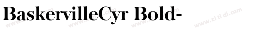 BaskervilleCyr Bold字体转换